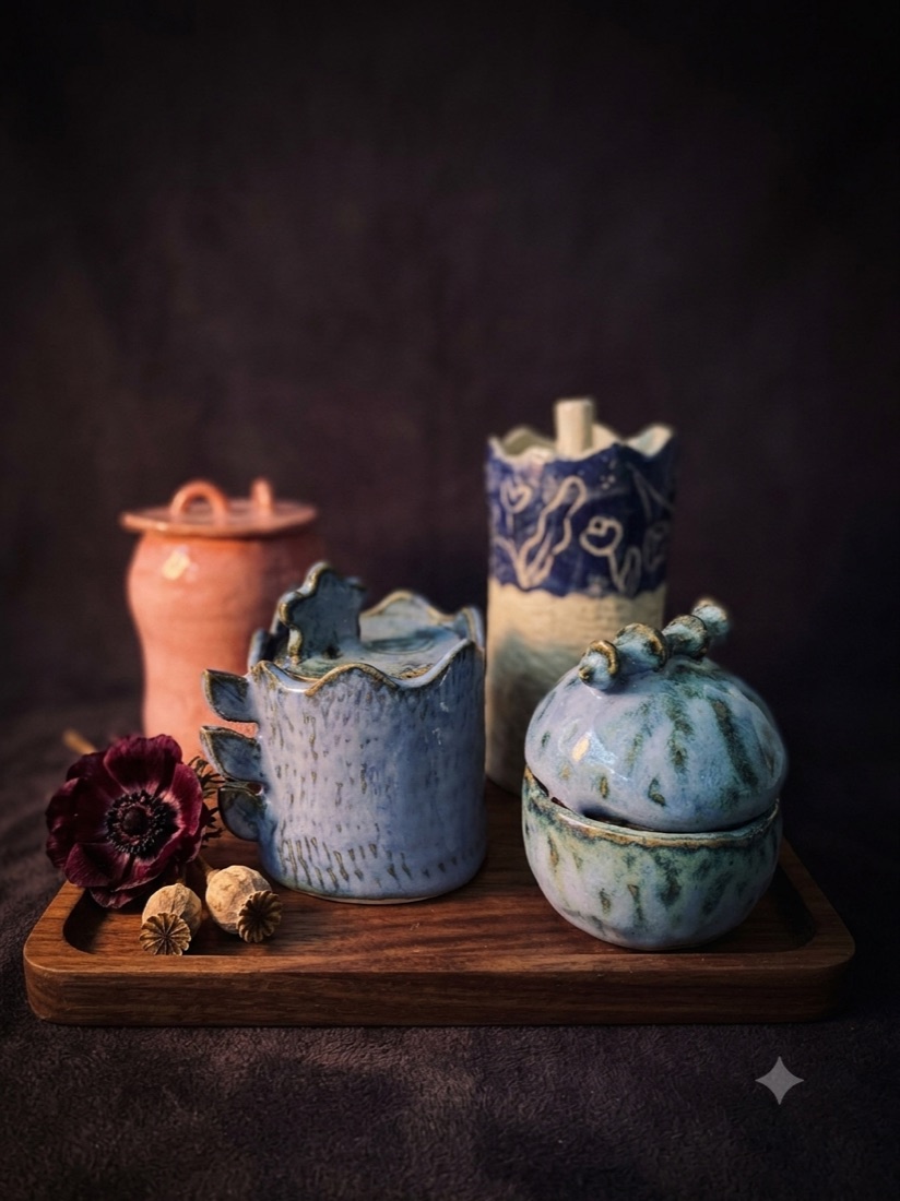 Little lidded jars