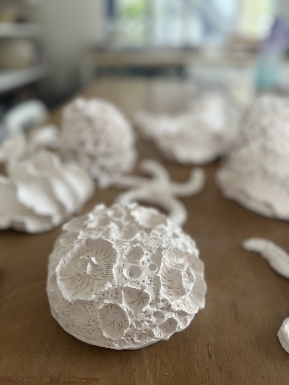Carved porcelain form